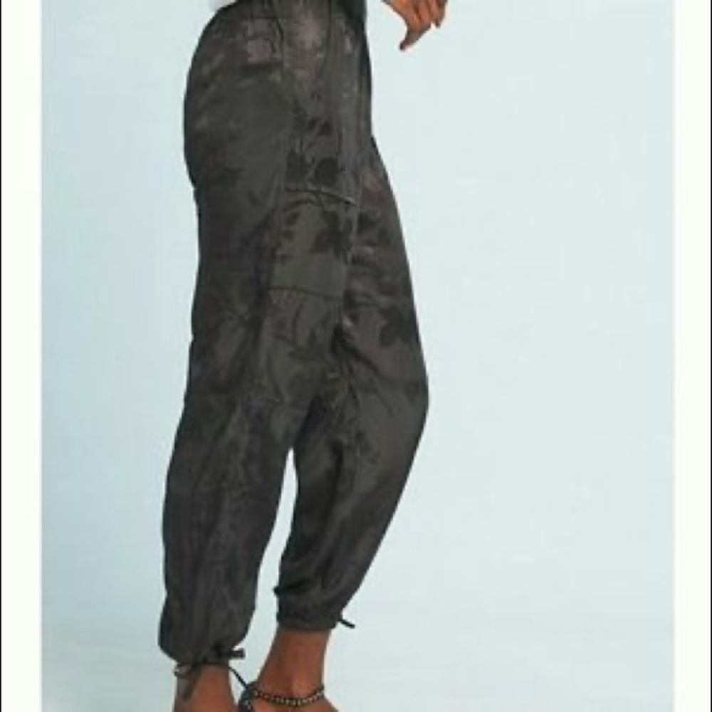 Anthropologie silk utility pants